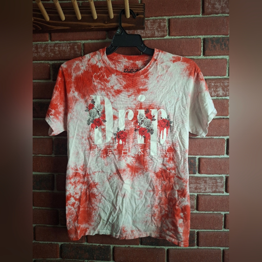 Poison Men T-Shirt M Red Tie Dye